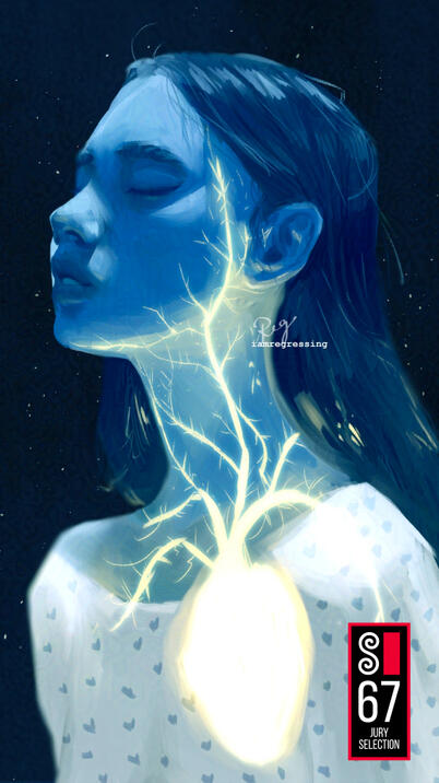 Organ Donors, 2024, Digital Reg was jury-selected for the 67th Annual Exhibition of the Society of Illustrators between February and March 2025. She was longlisted at the World Illustration Awards 2026 under Science and Technology.